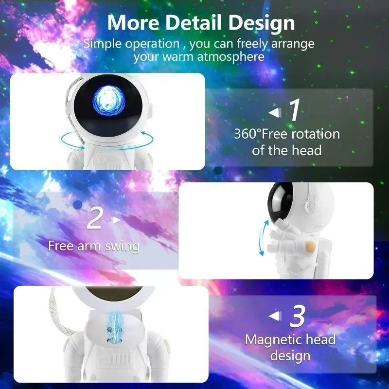 Astronaut Star Galaxy Projector Space Night Light - Transform Your Space into a Starry Galaxy