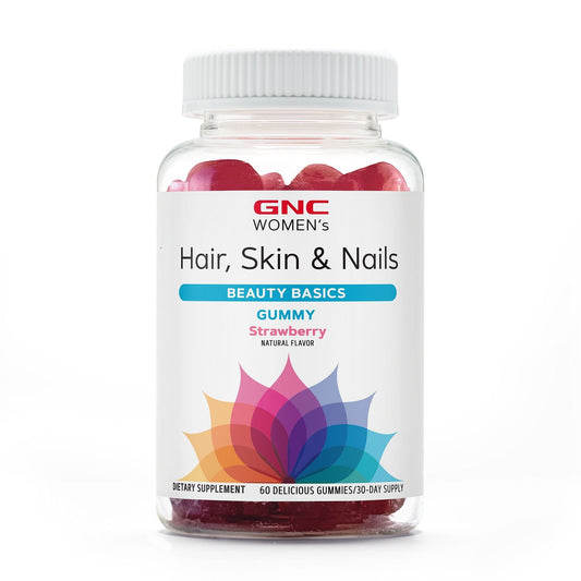 GNC Women’s Hair Skin & Nails Gummies Strawberry 60s | Beauty Support