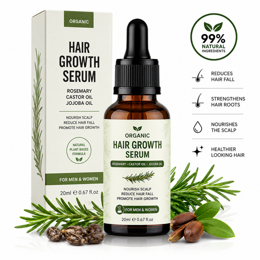 Organic Rosemary Hair Growth Serum UAE | Reduce Hair Fall Naturally