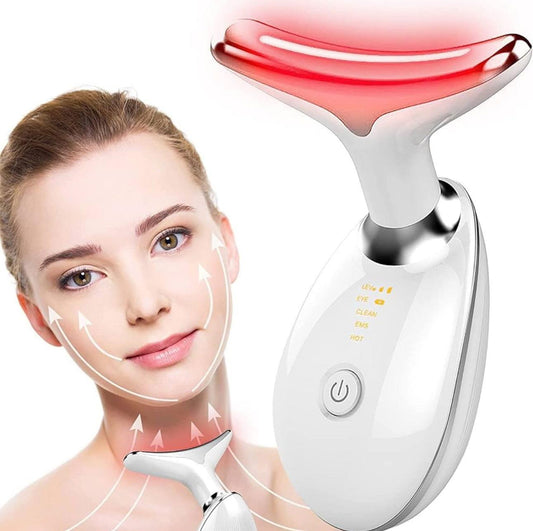 EMS RED LIGHT THERAPY FACE NECK LIFT WRINKLE REMOVER TIGHTEN MASSAGER